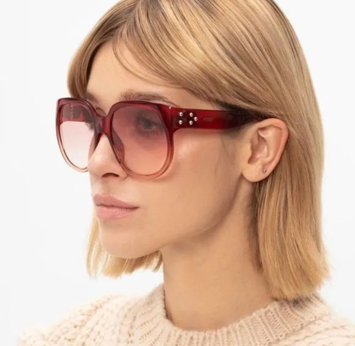 Fendi Oversized Gradient Pink Sunglasses