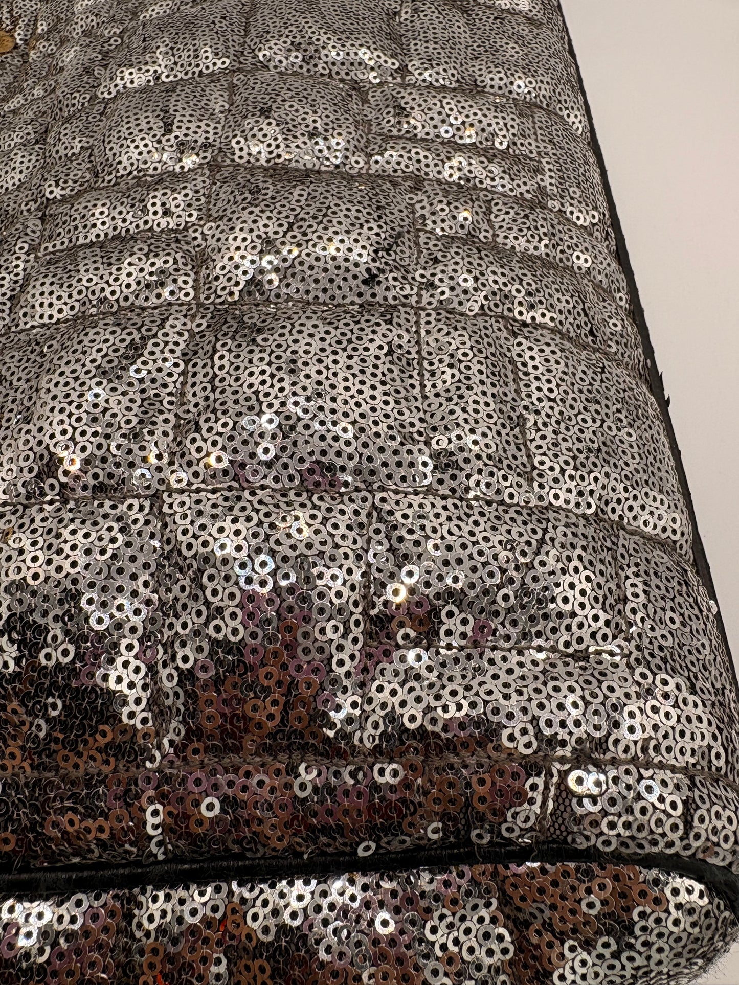 Dolce & Gabbana Miss Charles Shoulder Bag – Silver Sequined Leather