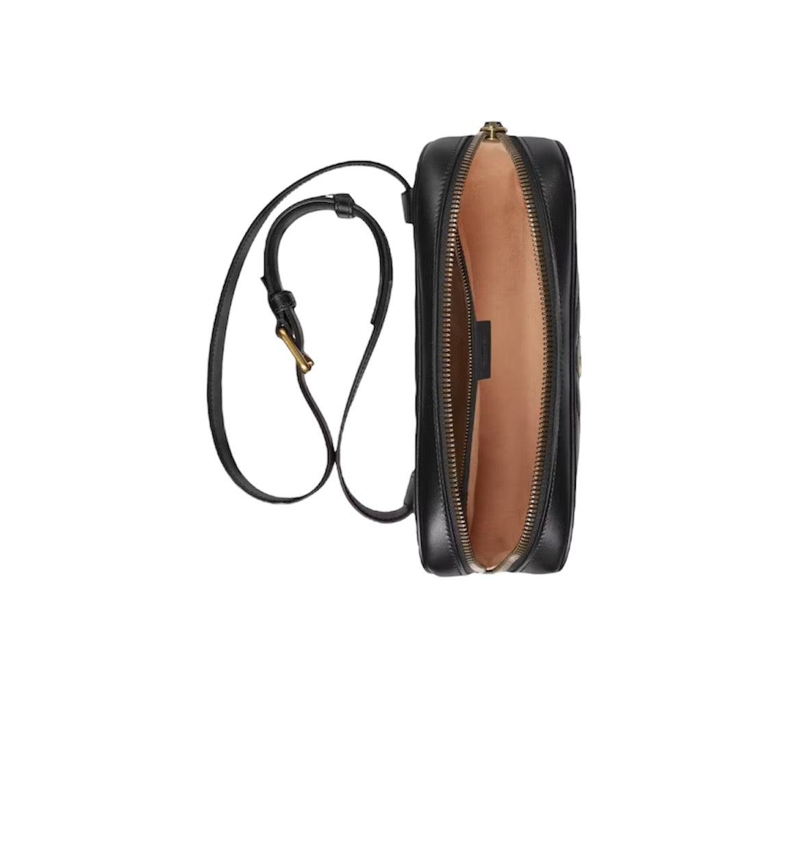 Calfskin Matelasse Unisex GG Marmont Belt Bag 80 32 Black