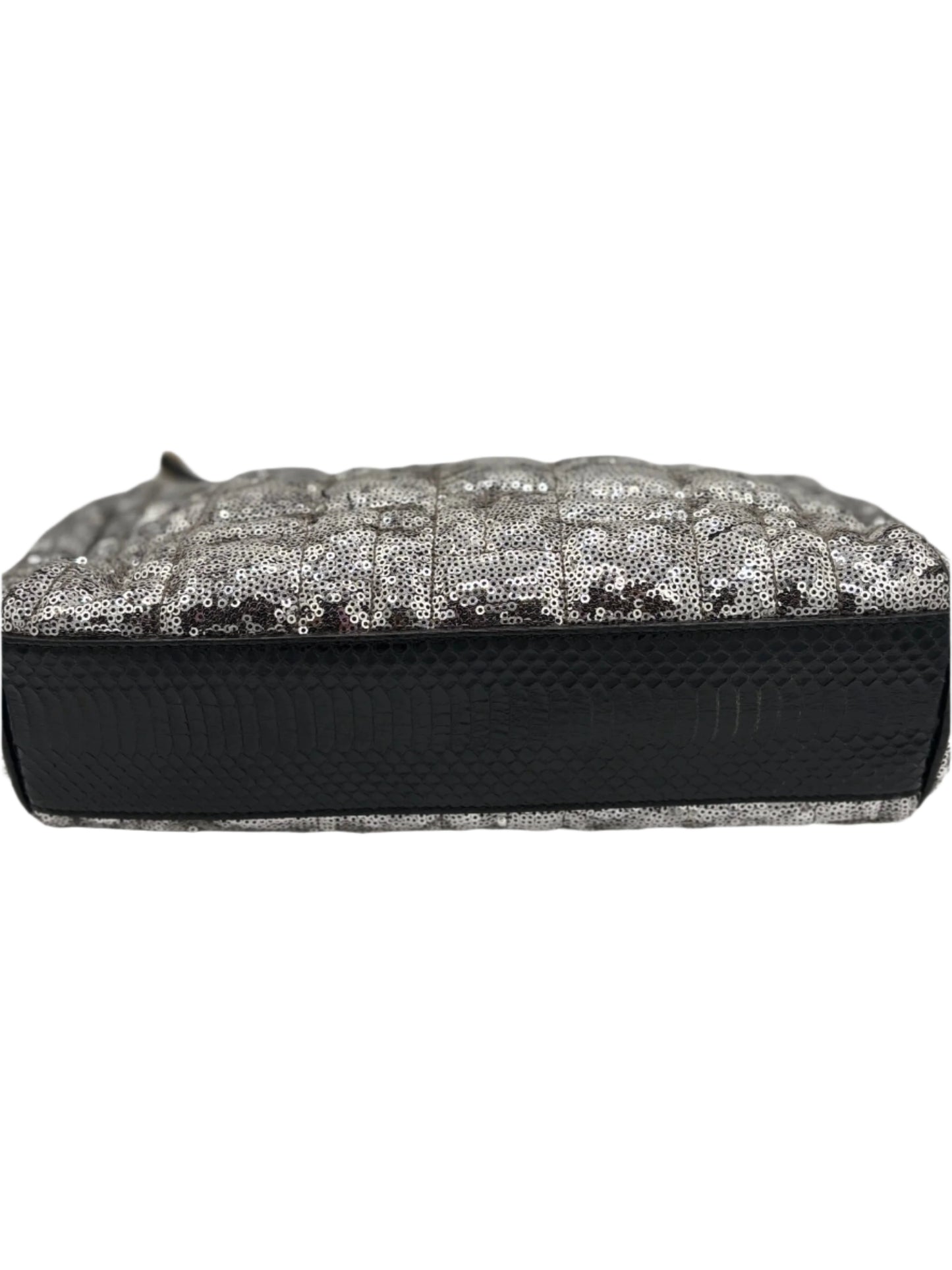 Dolce & Gabbana Miss Charles Shoulder Bag – Silver Sequined Leather
