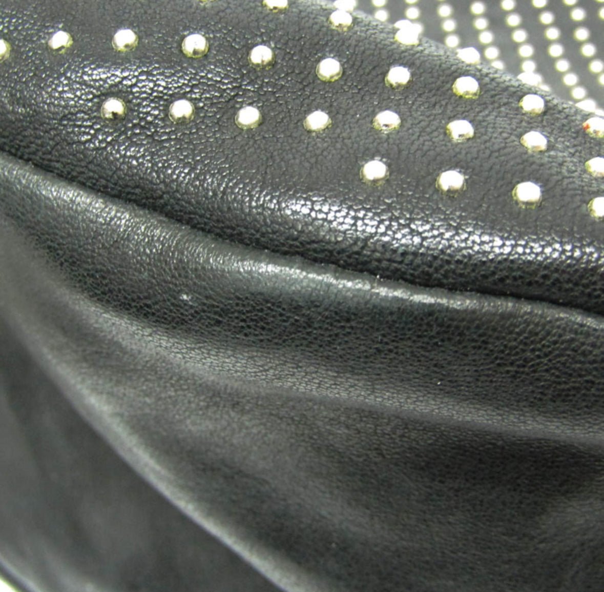 Jimmy Choo Black Leather Shoulder Bag with Studded Detailing – Pre-Loved