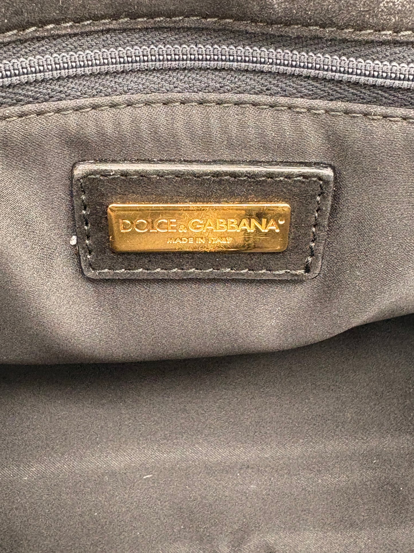 Dolce & Gabbana Miss Charles Shoulder Bag – Silver Sequined Leather