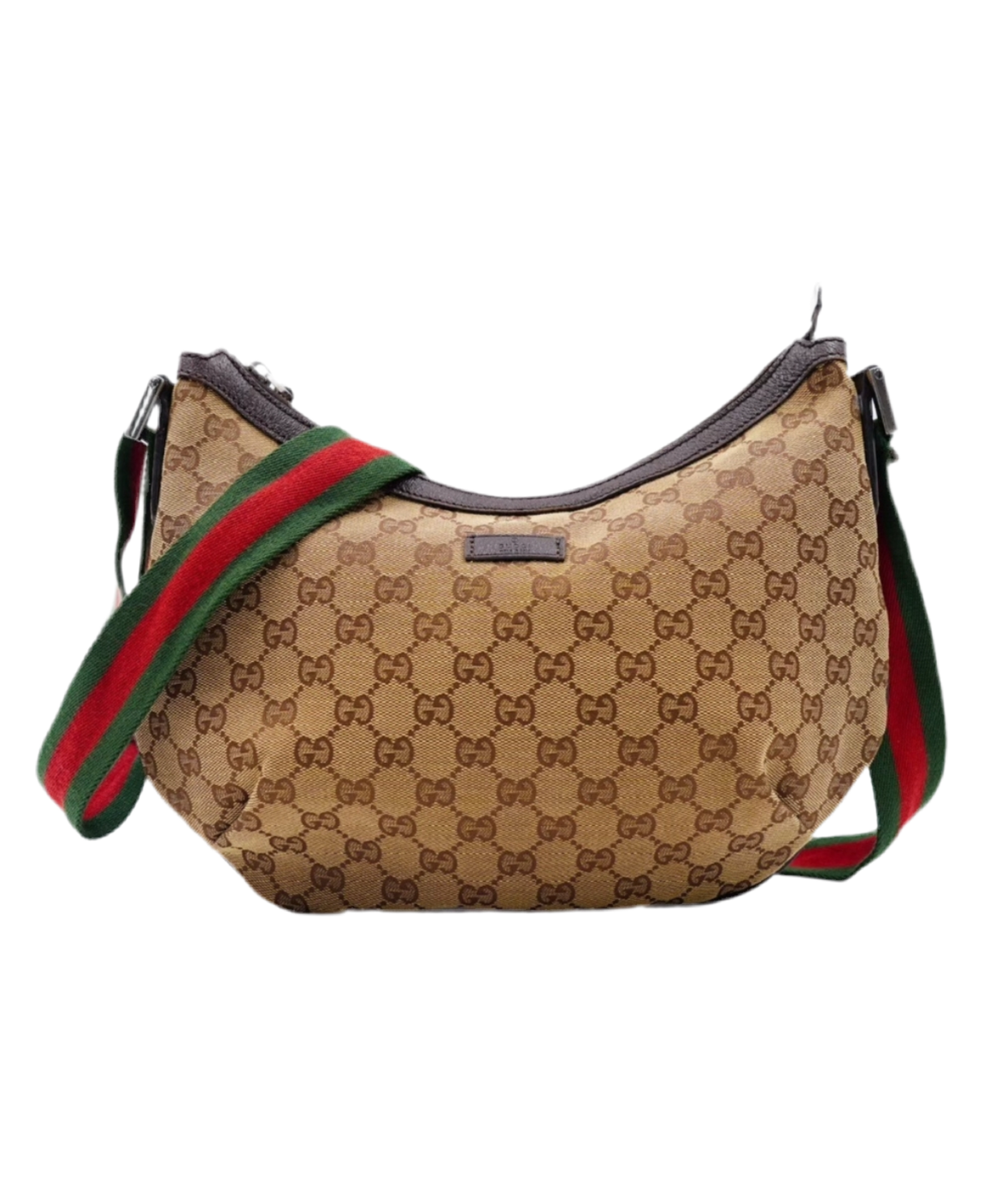 Gucci GG Monogram Halfmoon Sherry Line Crossbody Bag