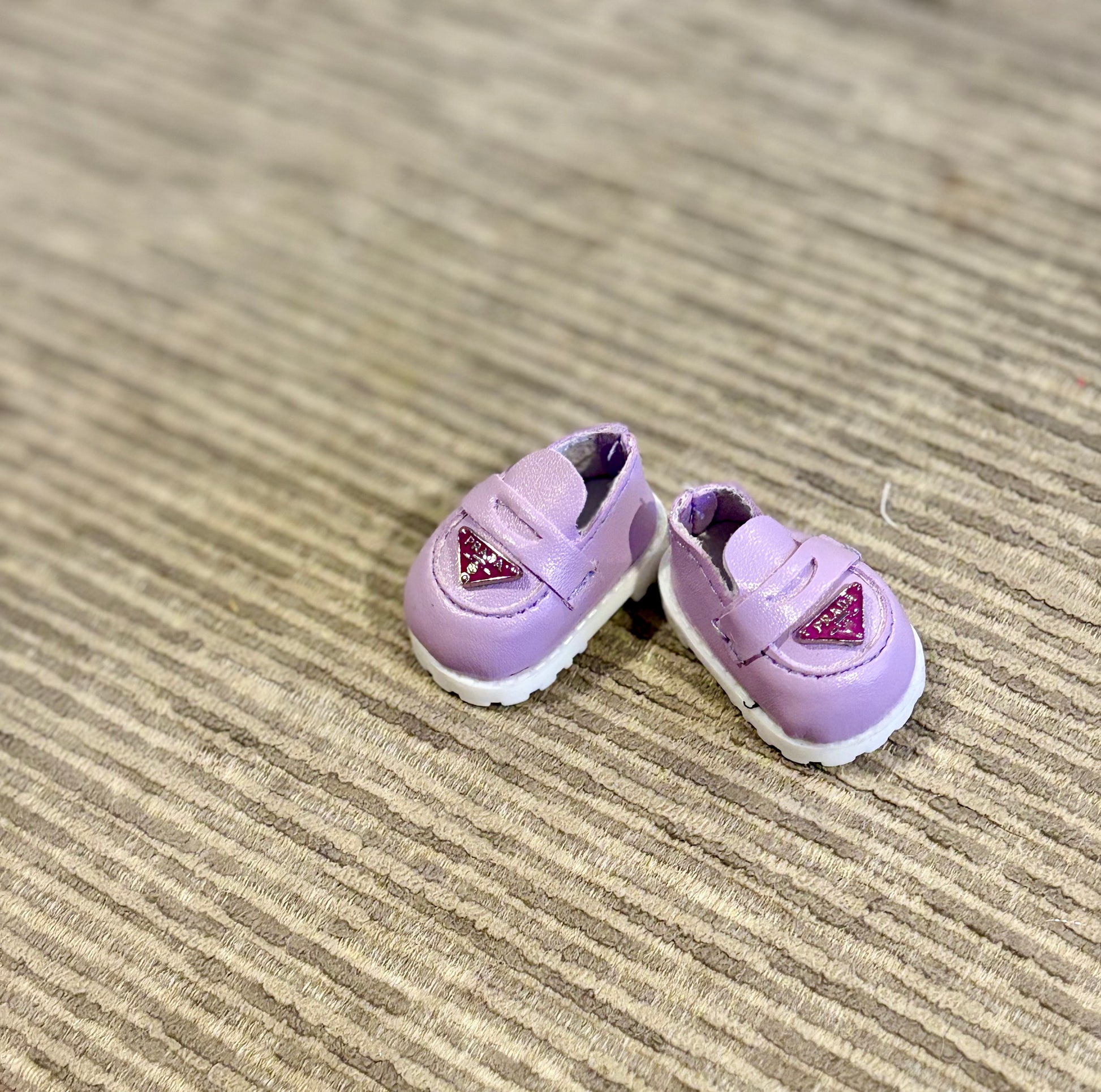 Lavender Luxury-Inspired Doll Shoes – Doll Not Included
