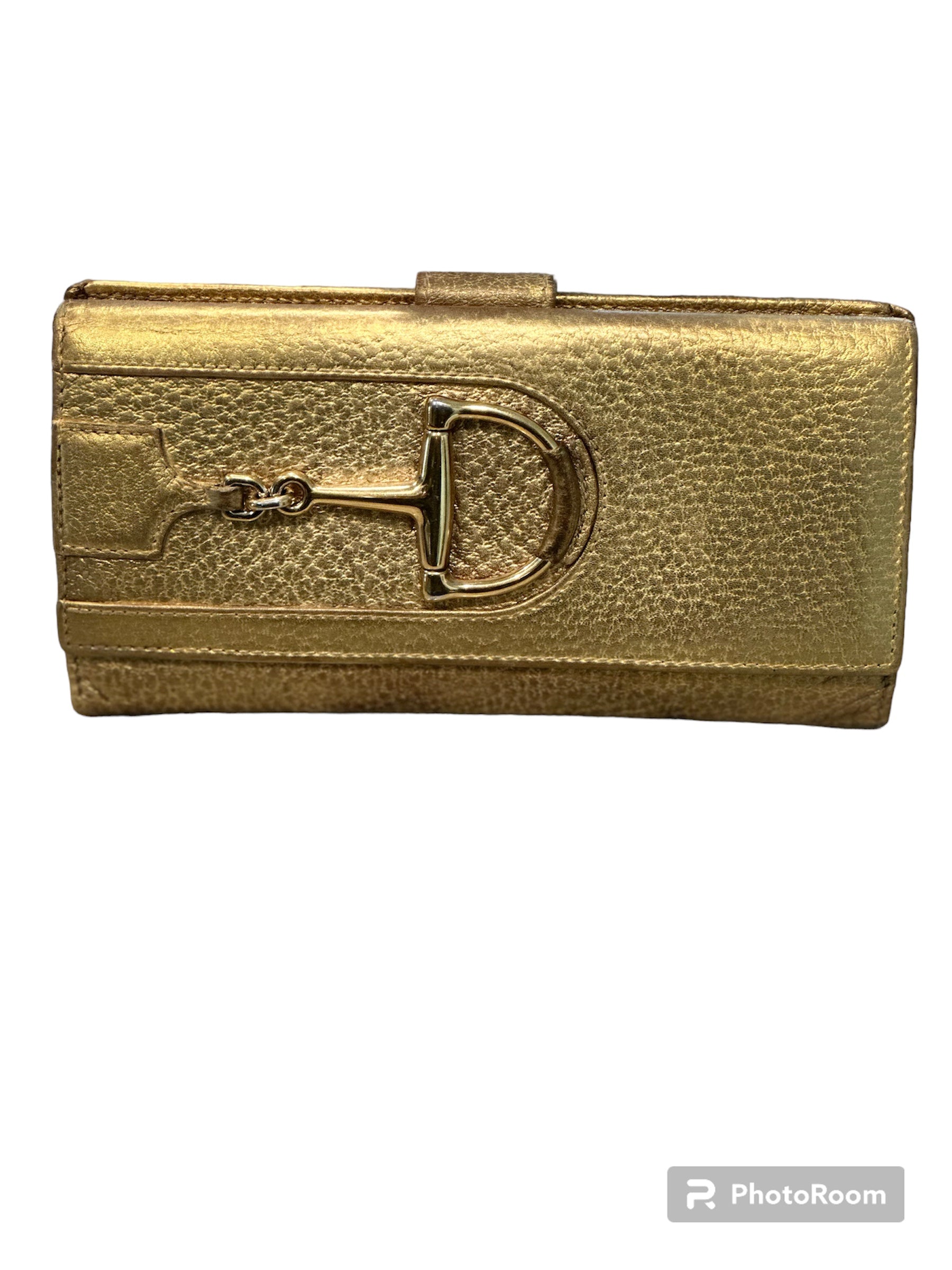 Gucci Horsebit Gold Wallet
