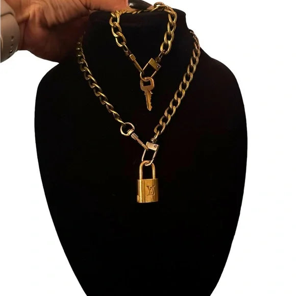 Louis Vitton Lock and Key on Chain
