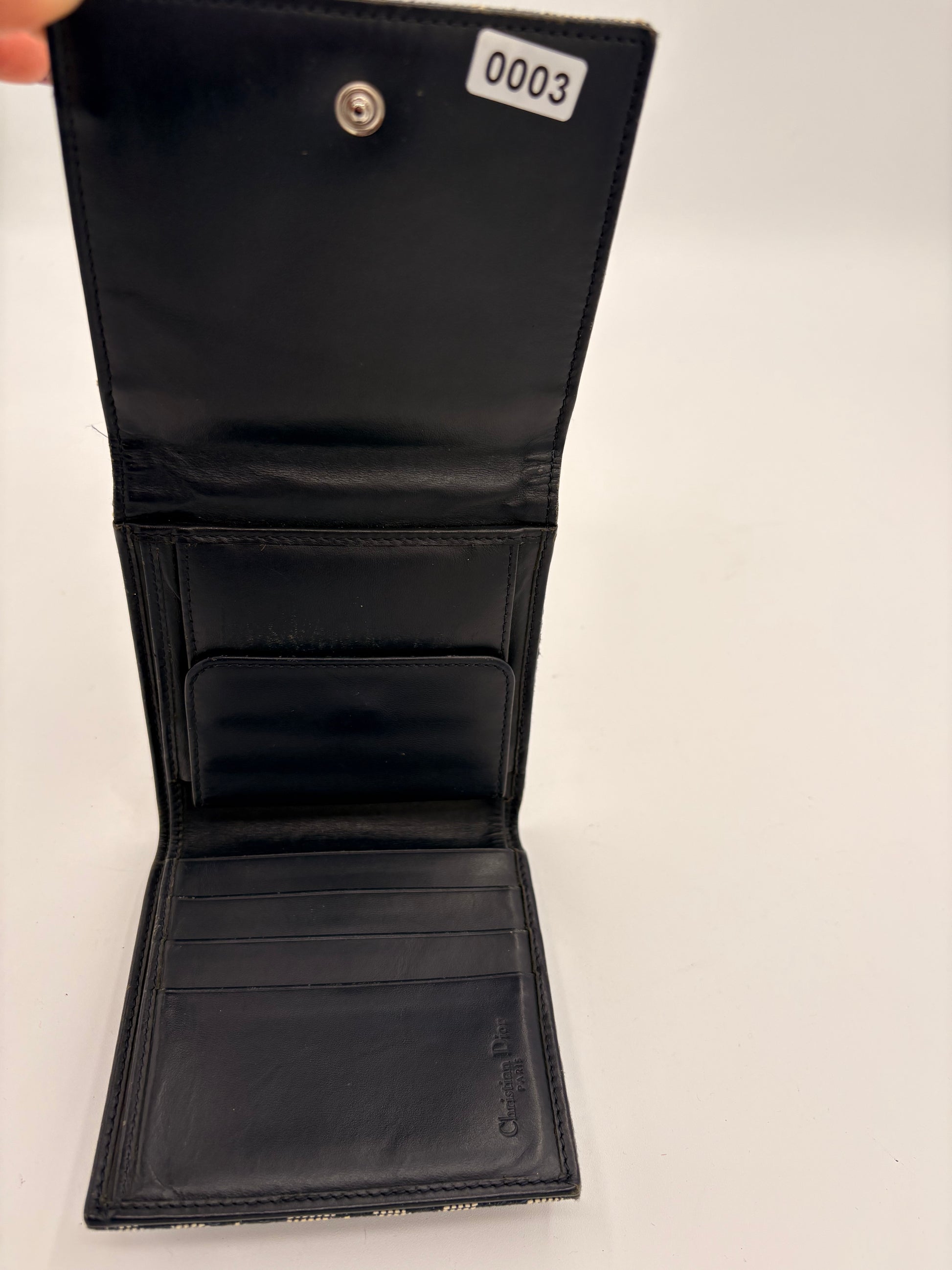 Christian Dior Trotter Canvas Trifold Wallet