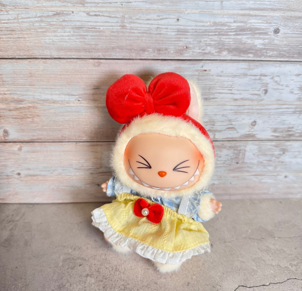 Whimsical Red Bow Outfit for Labubu Dolls – Doll Not Included