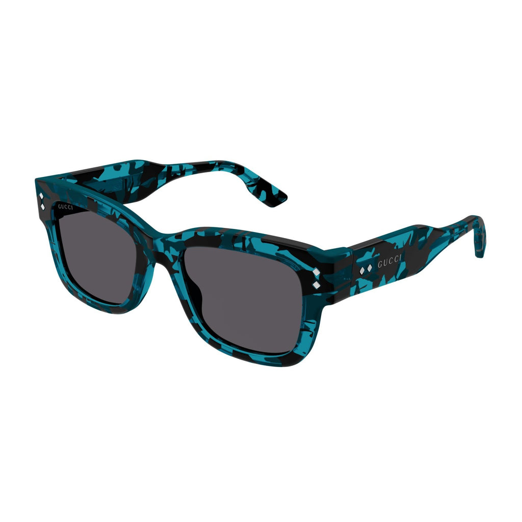 Gucci Turquoise Rectangle Sunglasses – Violet Lenses | Designer Eyewear