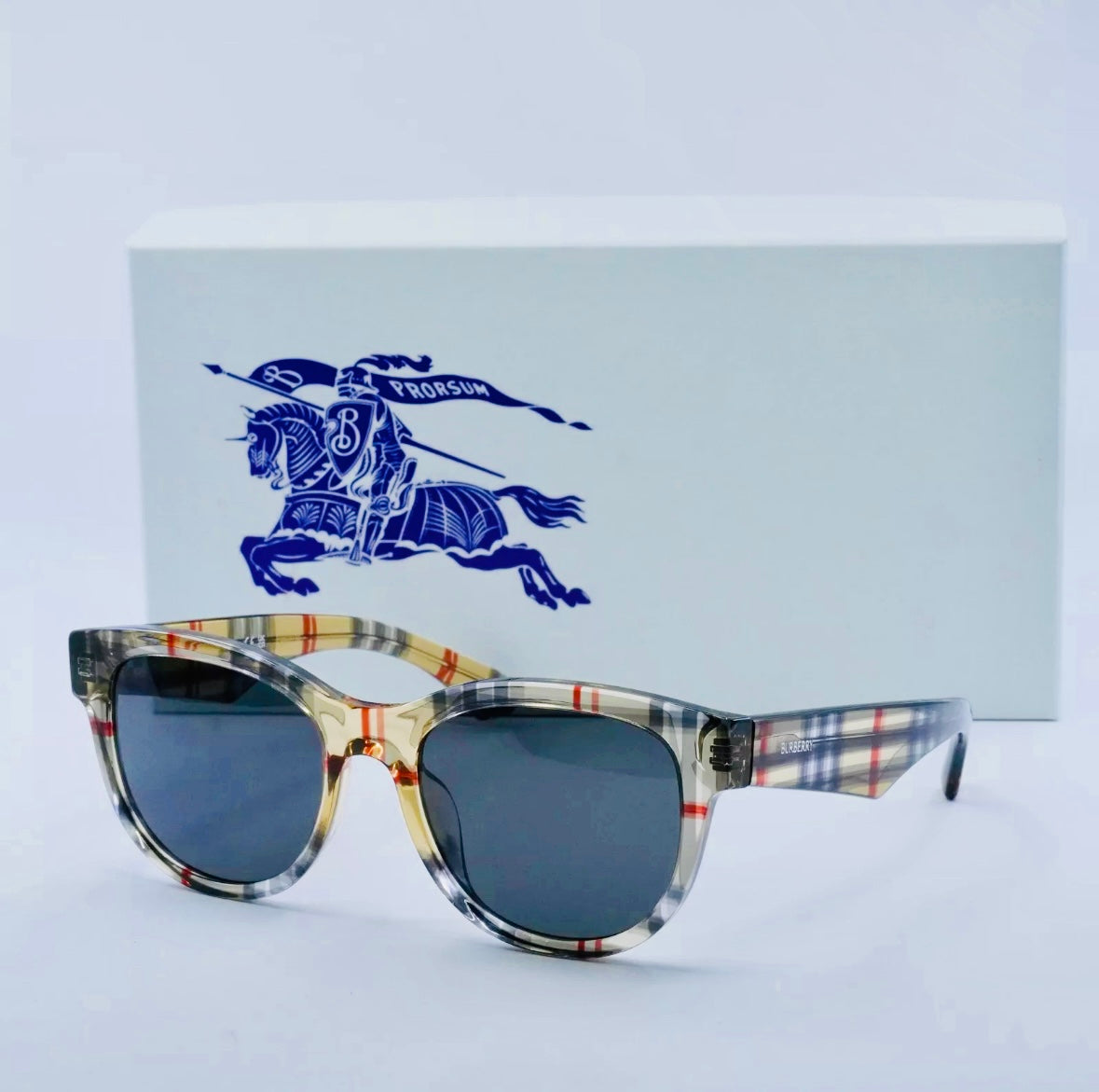 Burberry Unisex Check Frame sunglasses