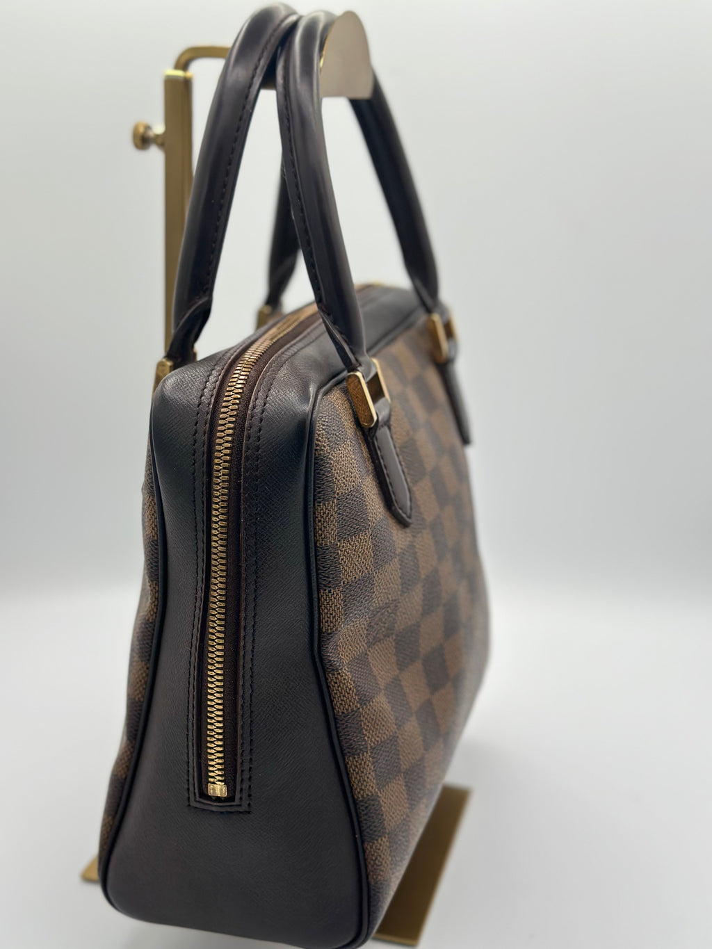 Discontinued Louis Vuitton Brera Bag - Timeless Elegance in Damier Ebene