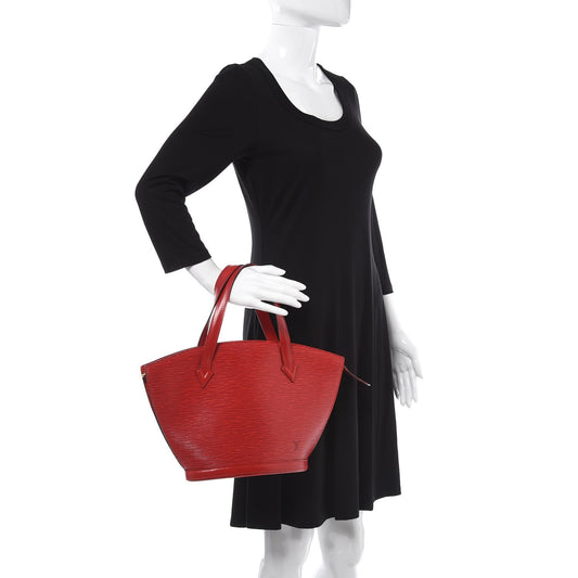 LOUIS VUITTON Epi Saint Jacques PM Castillan Red- 1994