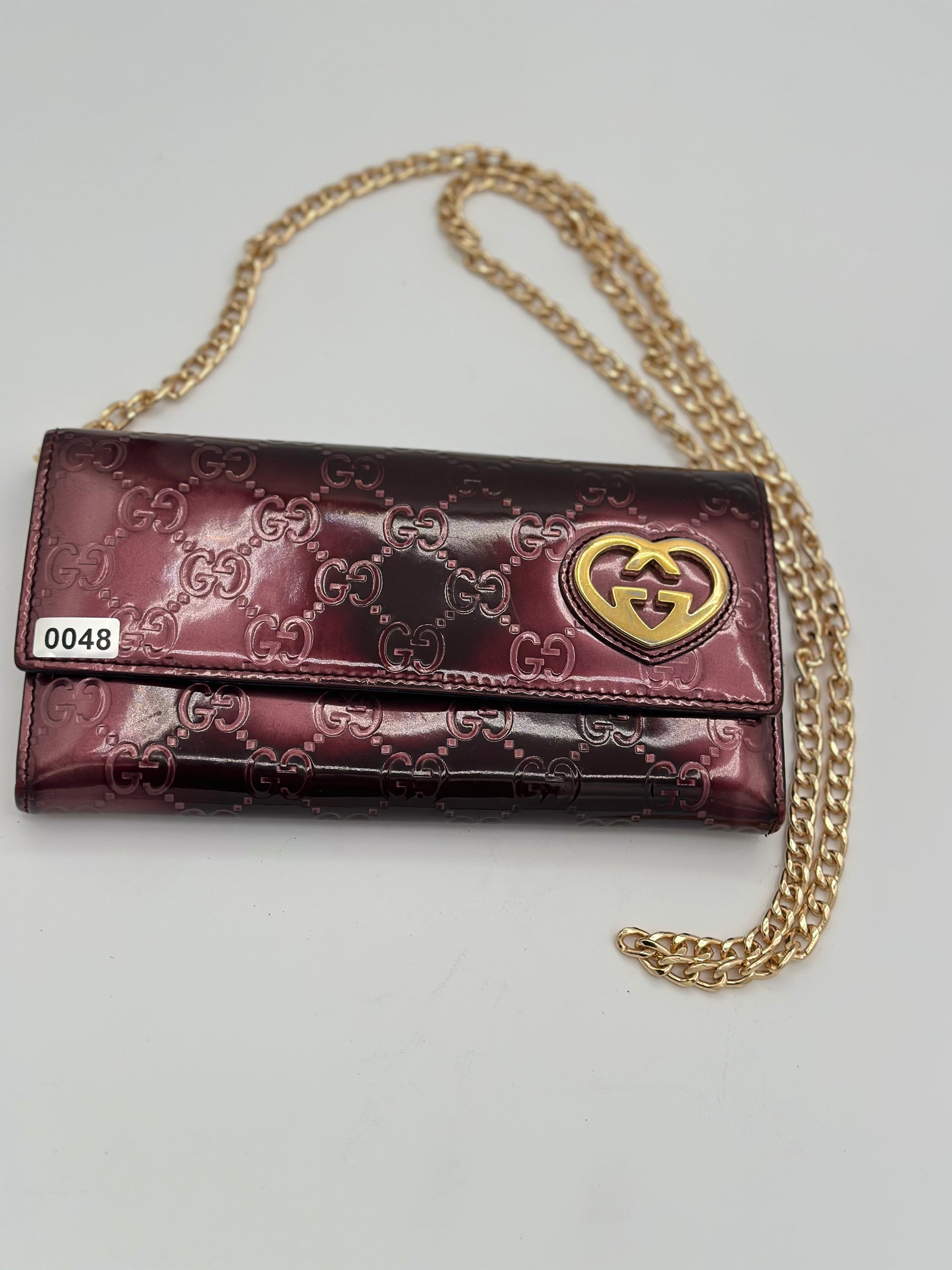 Gucci Guccisima Sima Lovely Heart GG Logo Wallet