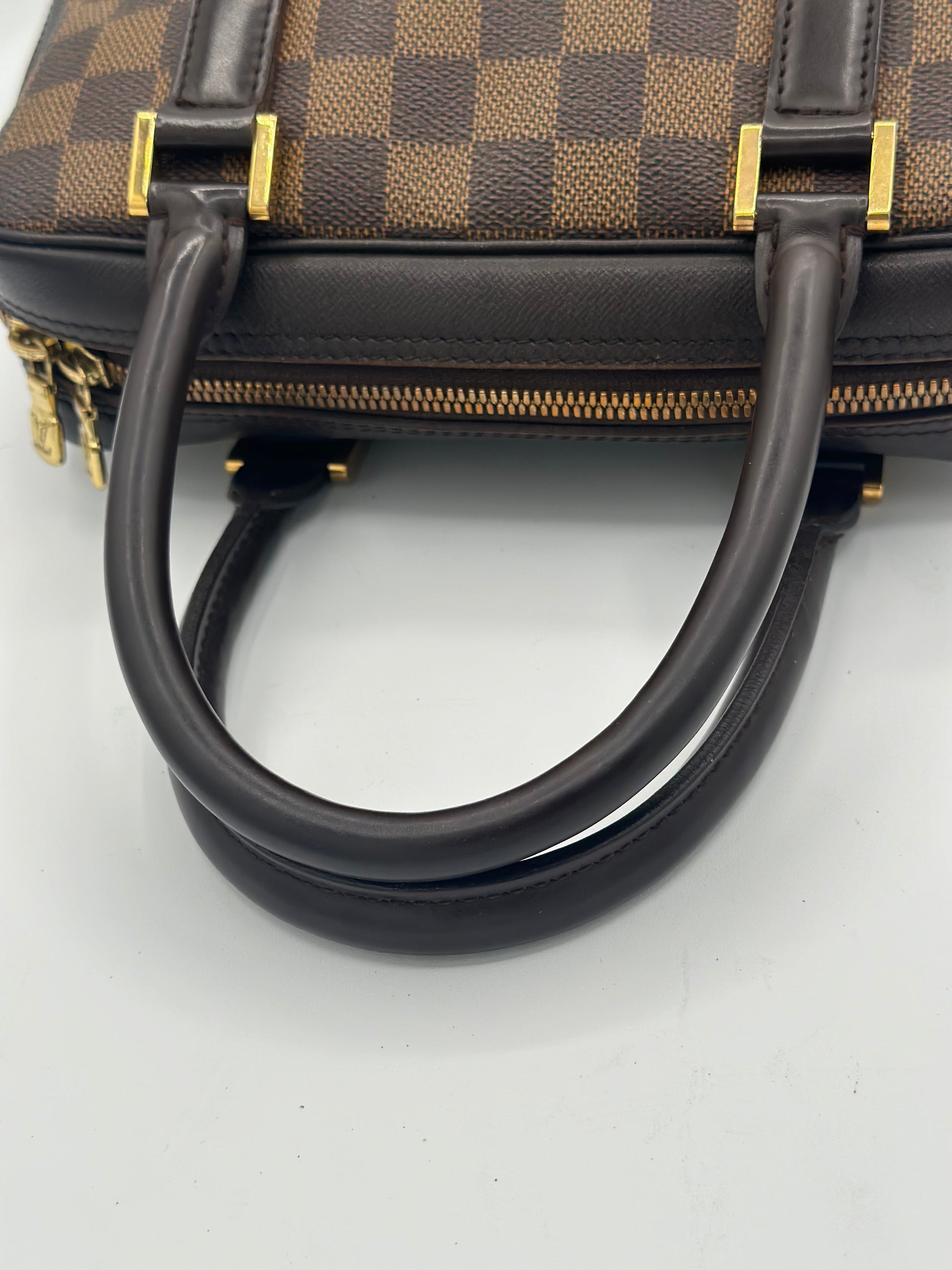 Discontinued Louis Vuitton Brera Bag - Timeless Elegance in Damier Ebene