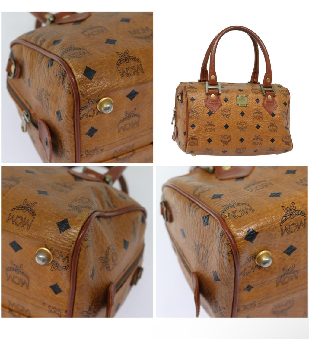 MCM Cognac Boston Handbag – Visetos Collection