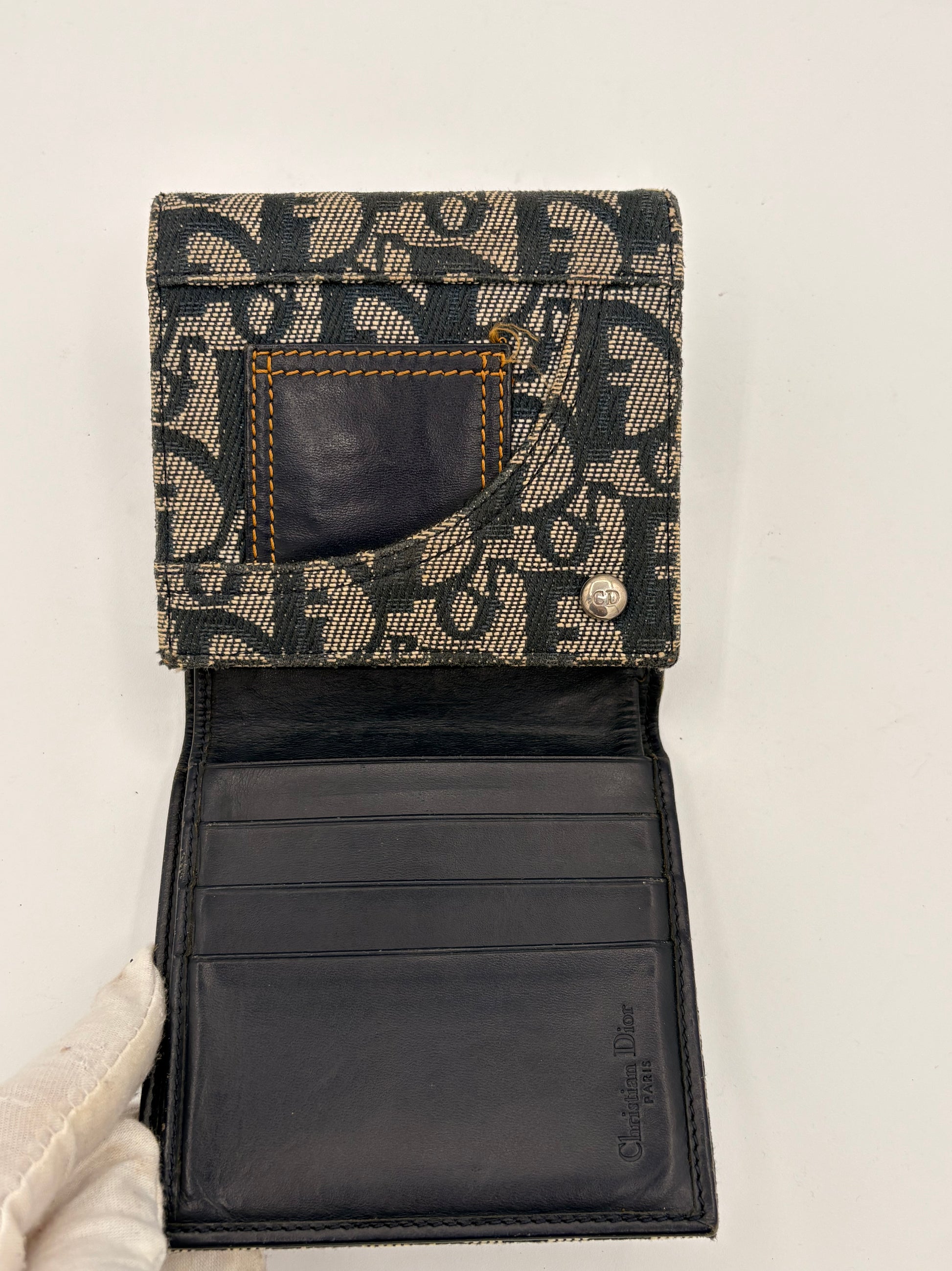 Christian Dior Trotter Canvas Trifold Wallet