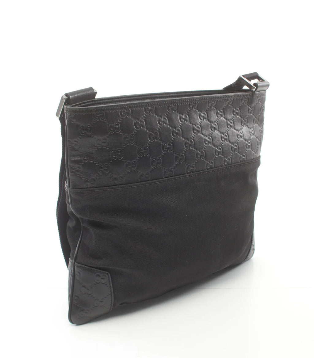 Gucci Black Leather and Nylon Crossbody bag