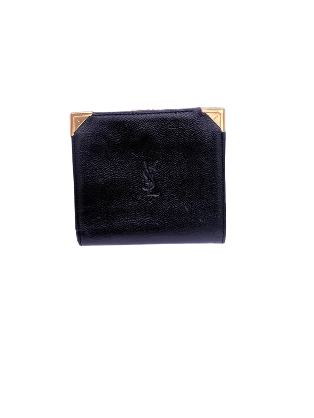 YSL Black Vintage kiss lock wallet