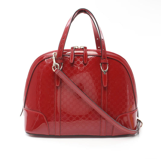 Gucci Microguccissima Nice- Patent Leather Satchel Bag