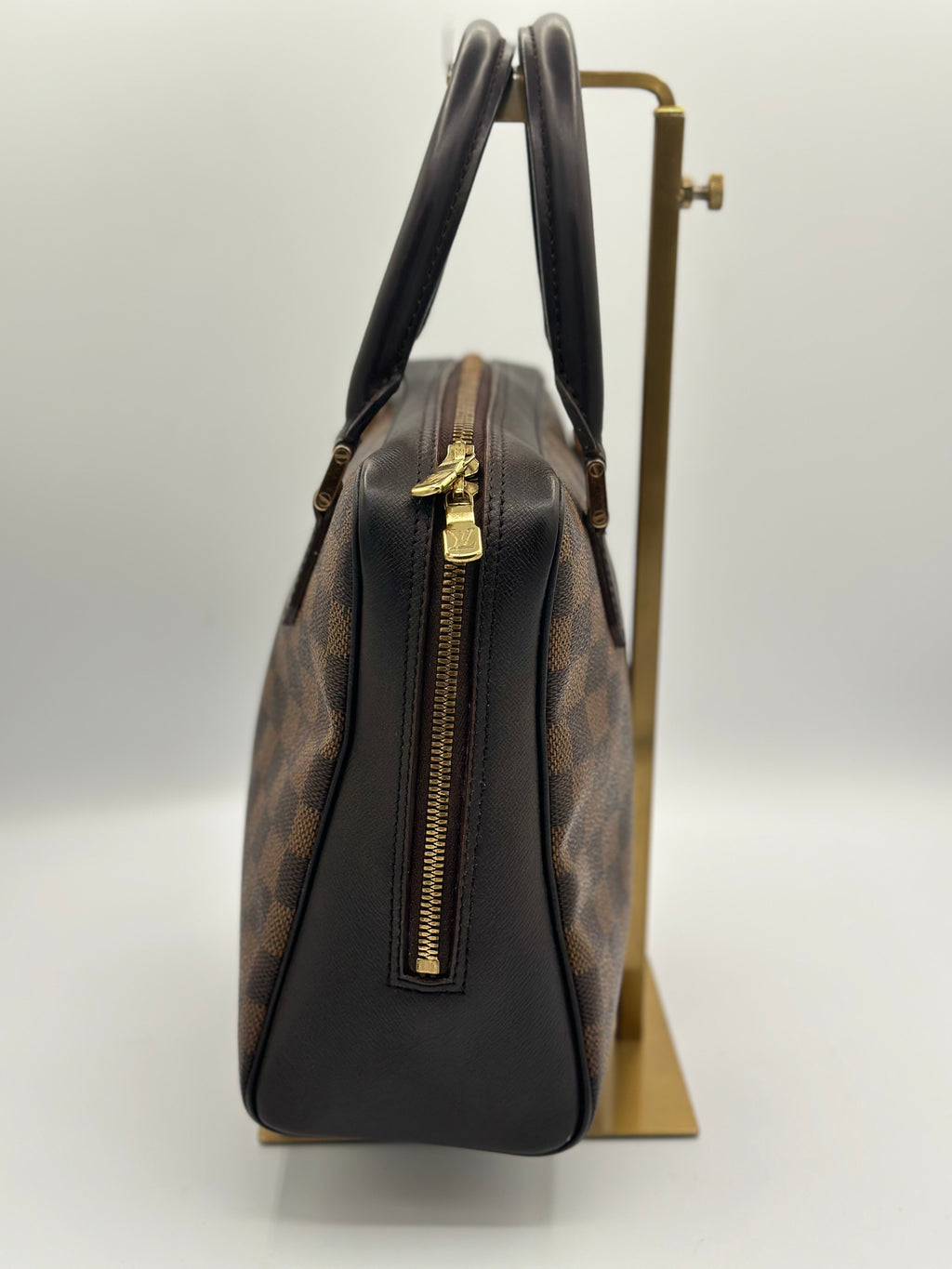 Discontinued Louis Vuitton Brera Bag - Timeless Elegance in Damier Ebene