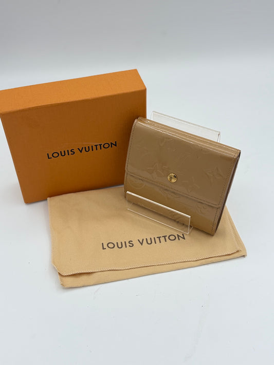 Louis Vuitton Yellow Vernis Compact Snap Wallet