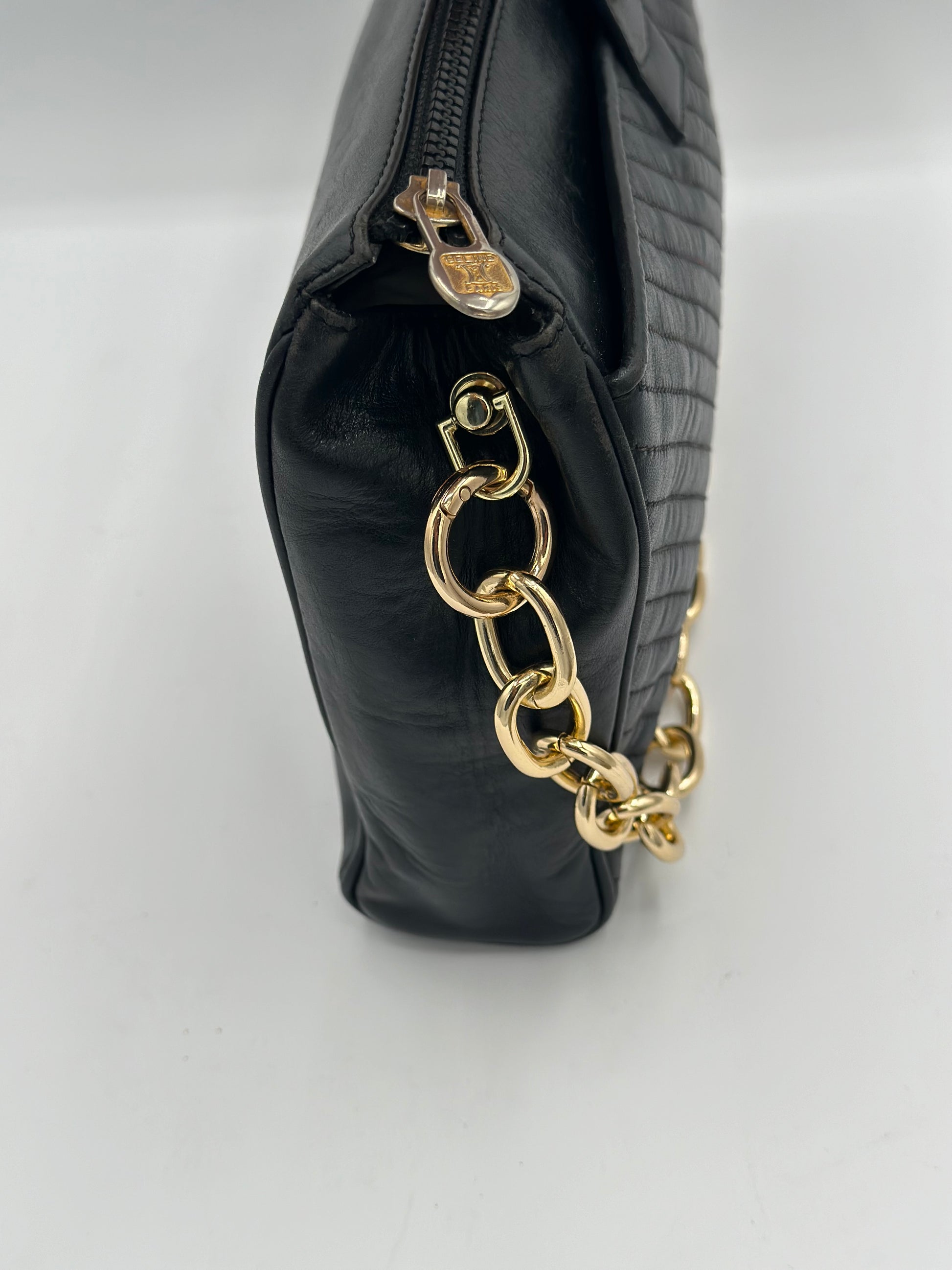 CELINE Blason Logo Leather Clutch bag on Boutique Chain