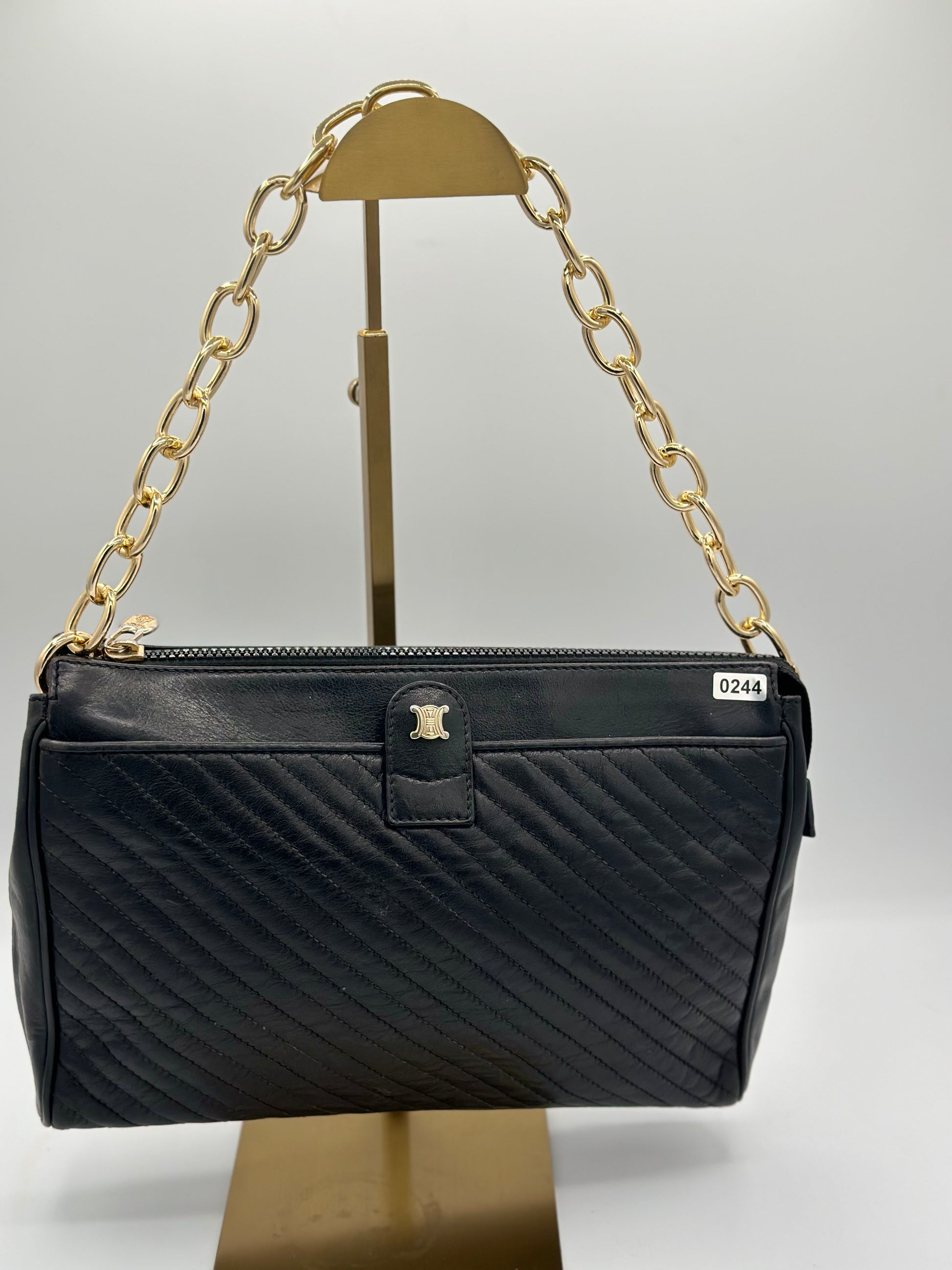 CELINE Blason Logo Leather Clutch bag on Boutique Chain