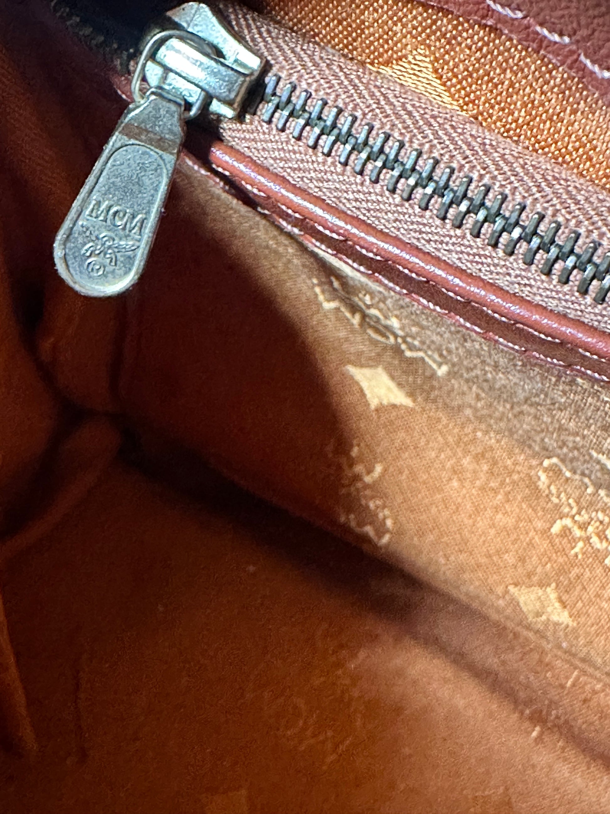 MCM Cognac Boston Handbag – Visetos Collection