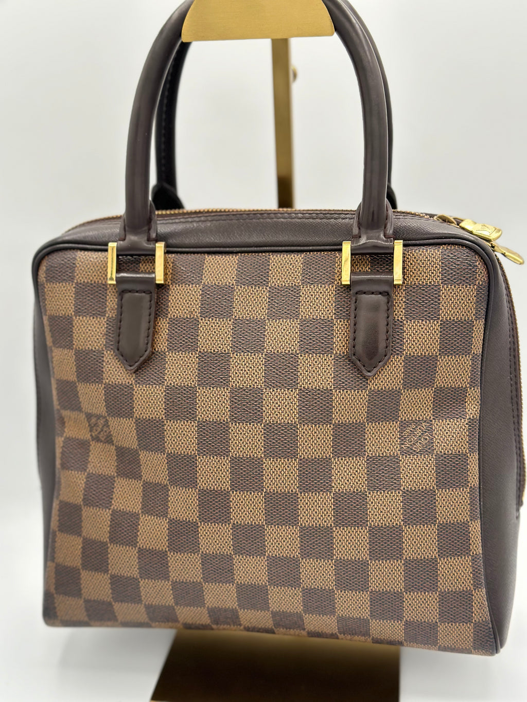 Discontinued Louis Vuitton Brera Bag - Timeless Elegance in Damier Ebene
