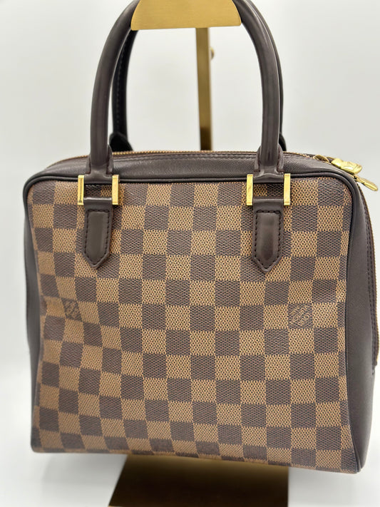 Discontinued Louis Vuitton Brera Bag - Timeless Elegance in Damier Ebene