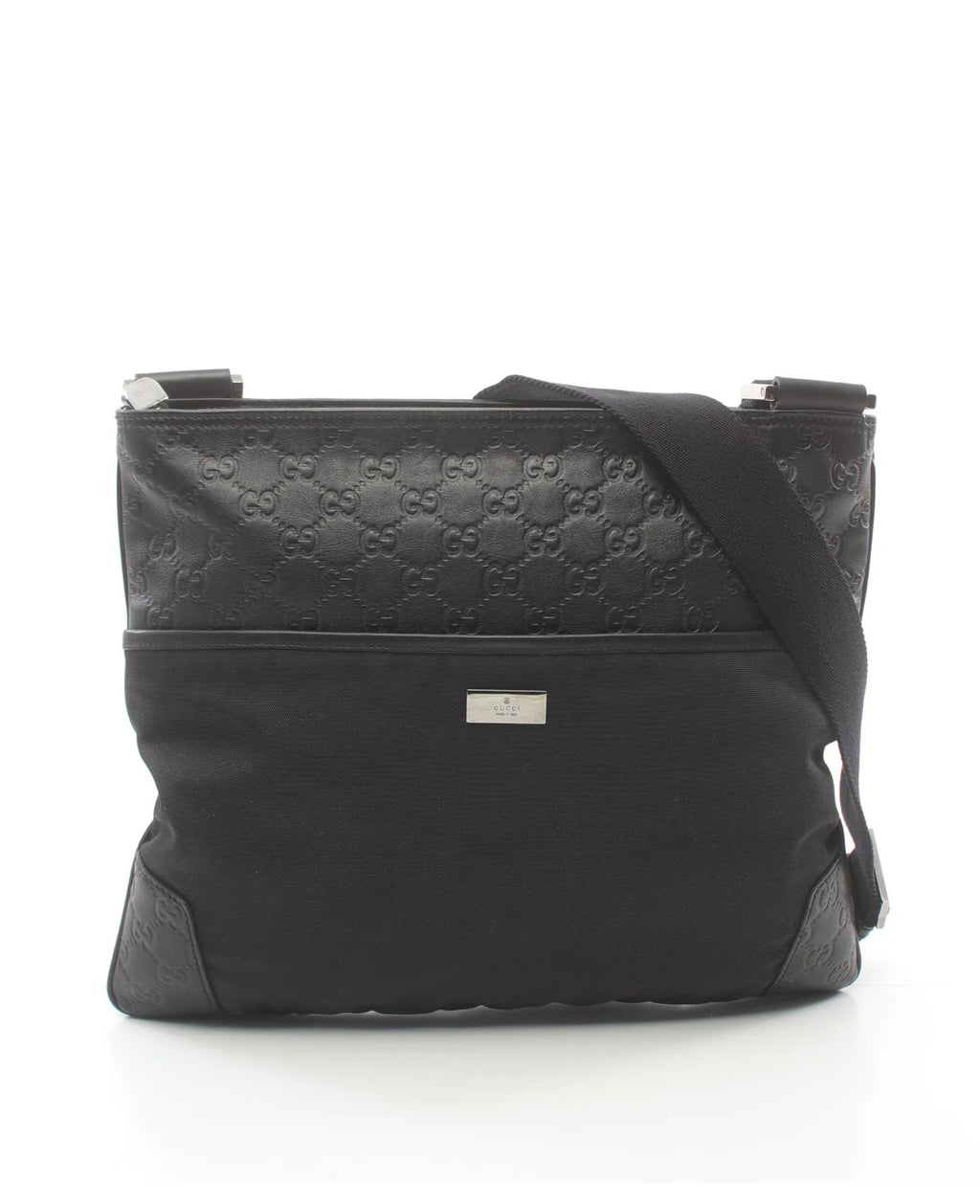 Gucci Black Leather and Nylon Crossbody bag