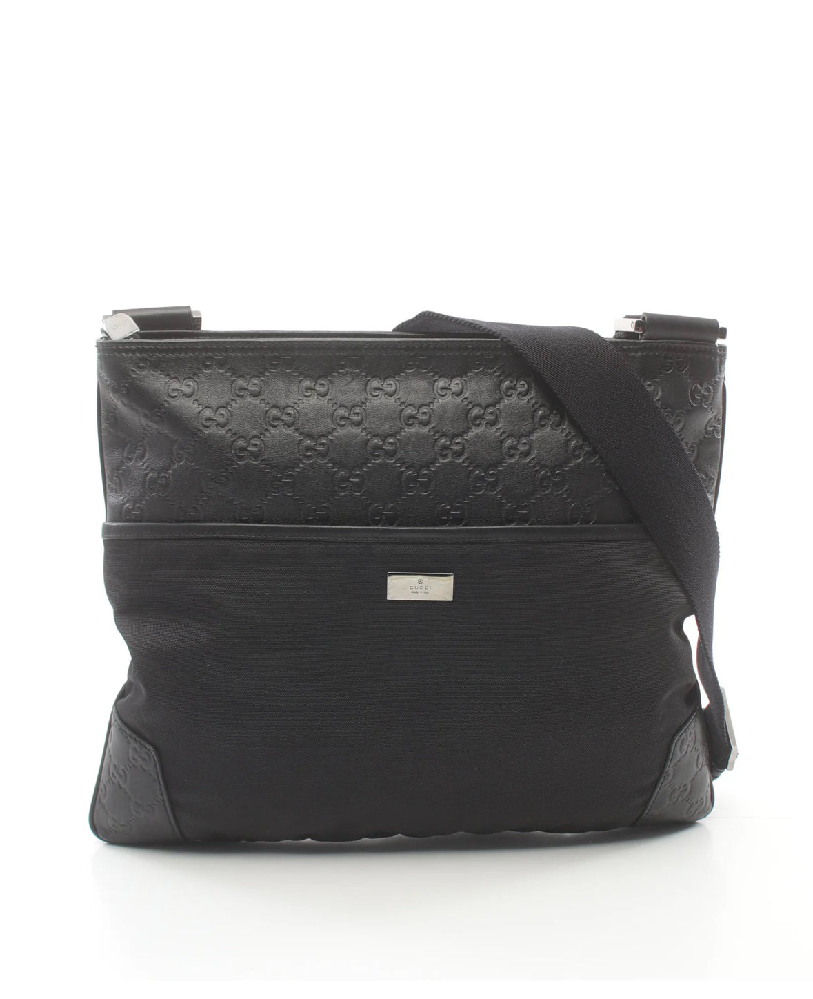 Gucci Black Leather and Nylon Crossbody bag