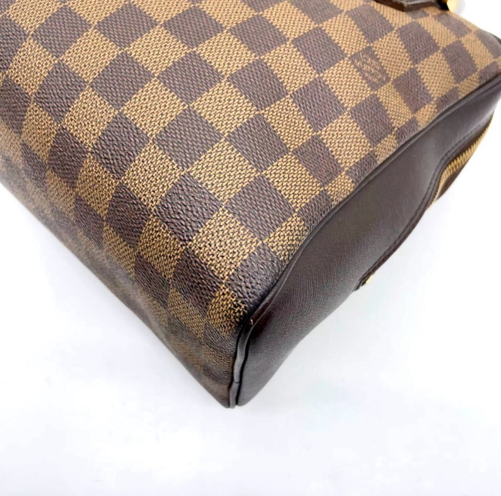 Discontinued Louis Vuitton Brera Bag - Timeless Elegance in Damier Ebene