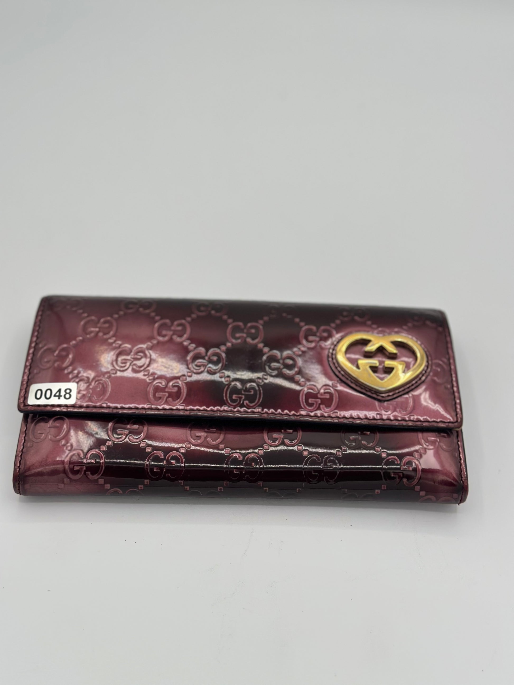 Gucci Guccisima Sima Lovely Heart GG Logo Wallet