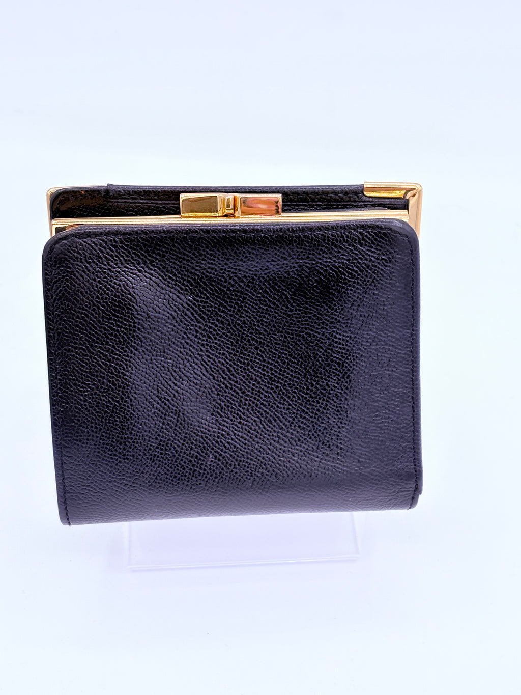 YSL Black Vintage kiss lock wallet