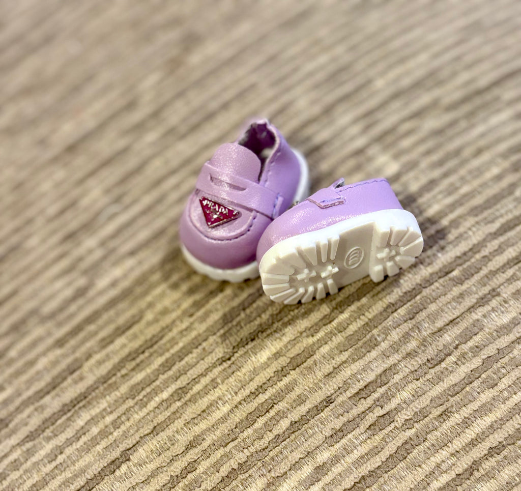 Lavender Luxury-Inspired Doll Shoes – Doll Not Included
