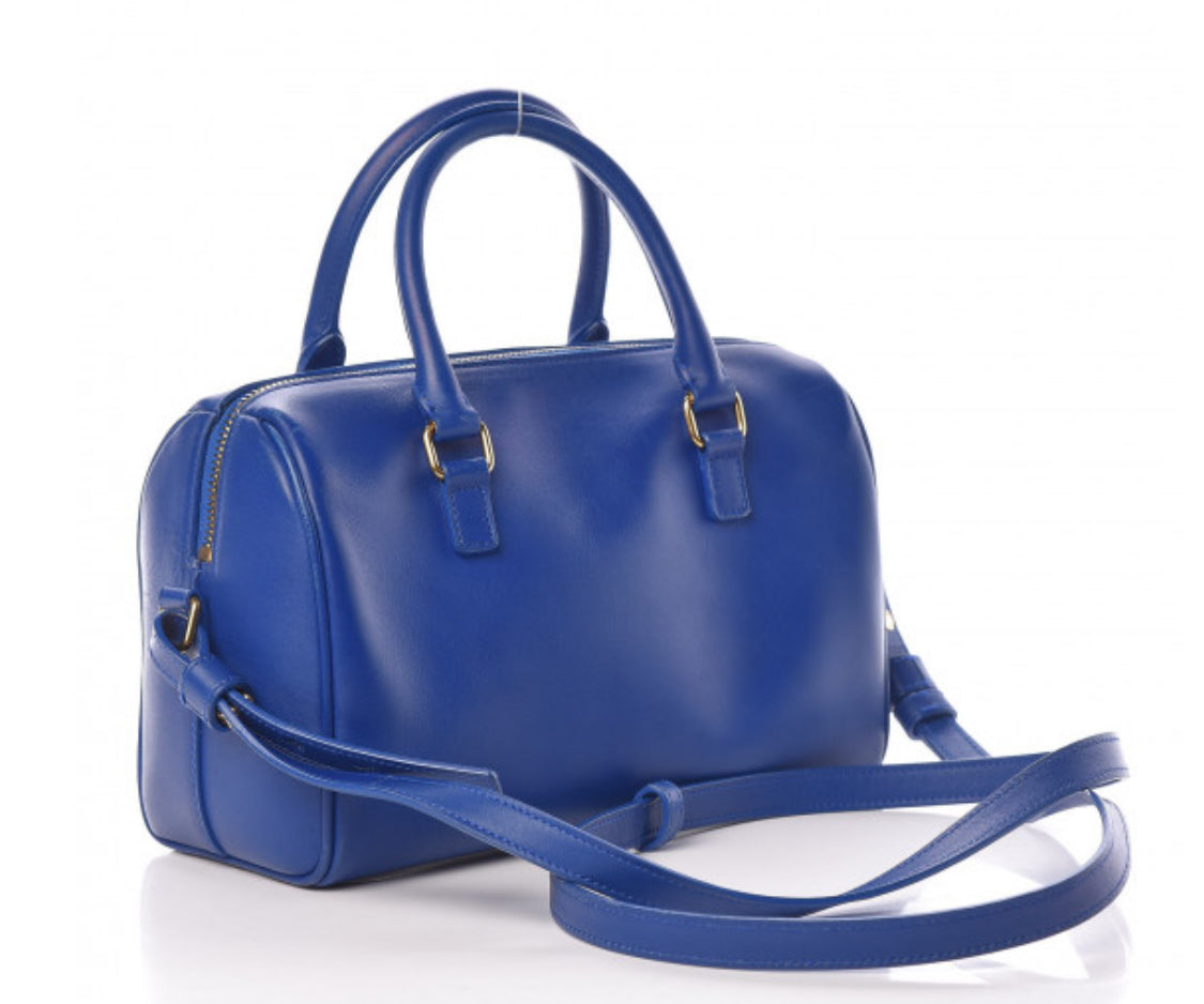 Saint Laurent Calfskin Classic Baby Duffle Blue