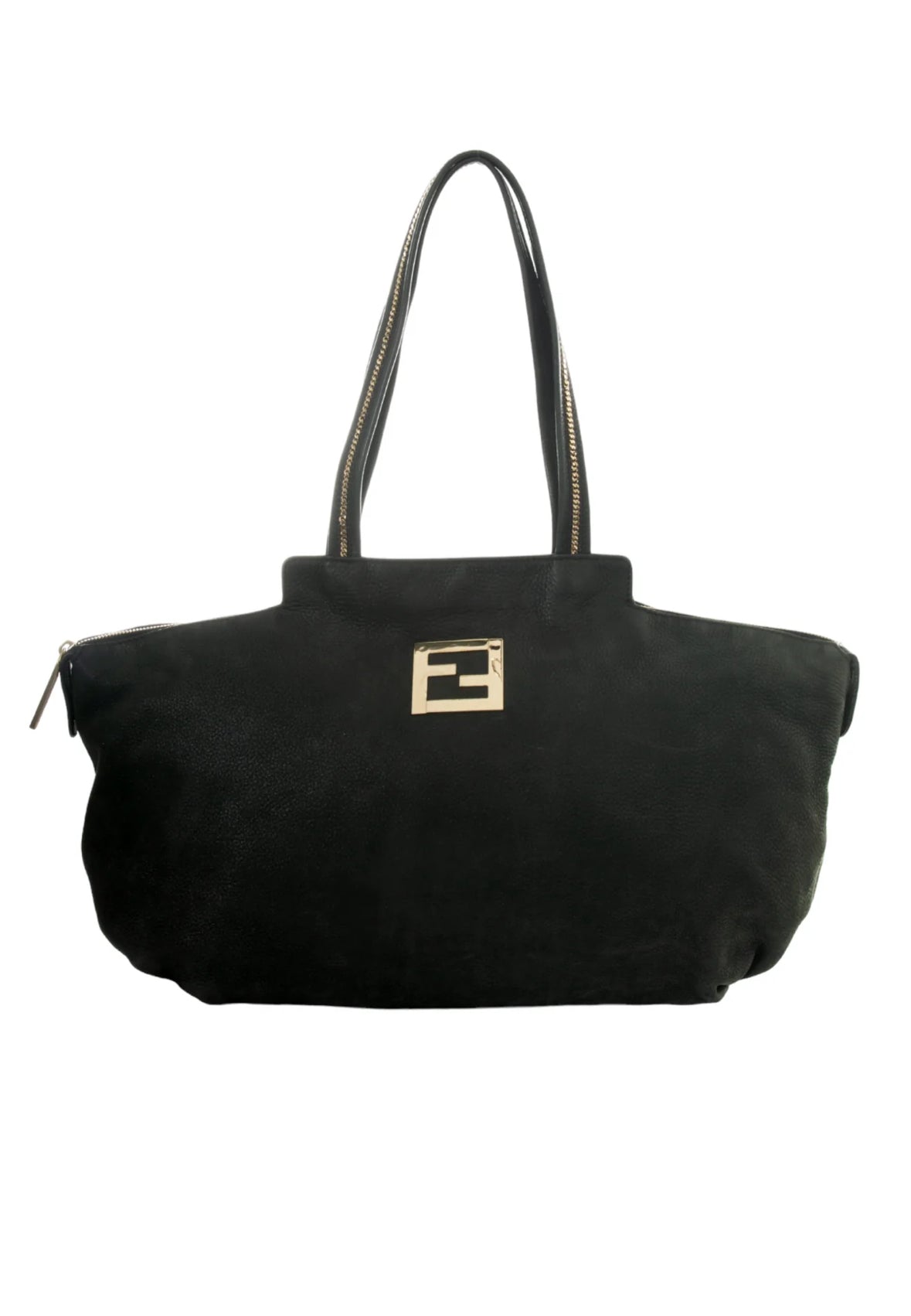 Fendi Nubuck Suede Lather Tote Bag