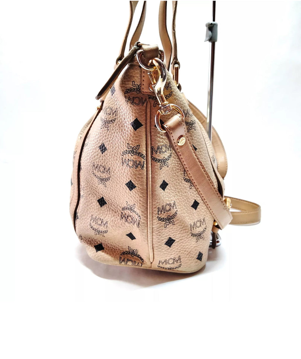 MCM Visetos Trimmed Handle Bag