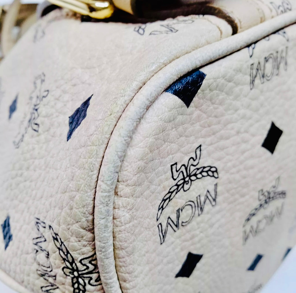 MCM Visetos Trimmed Handle Bag