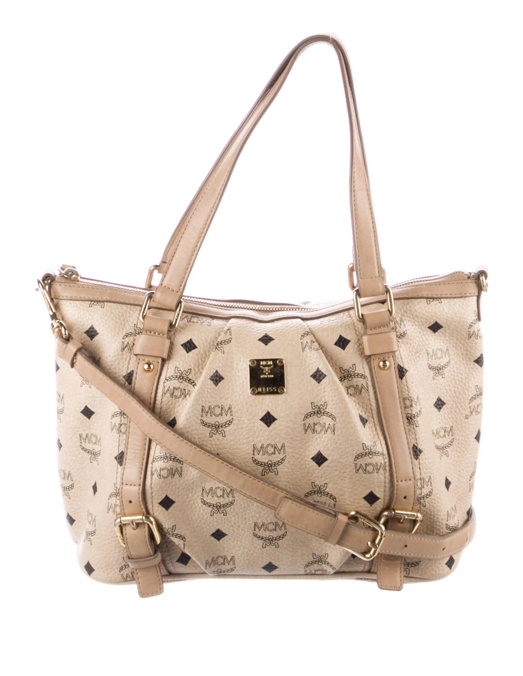 MCM Visetos Trimmed Handle Bag