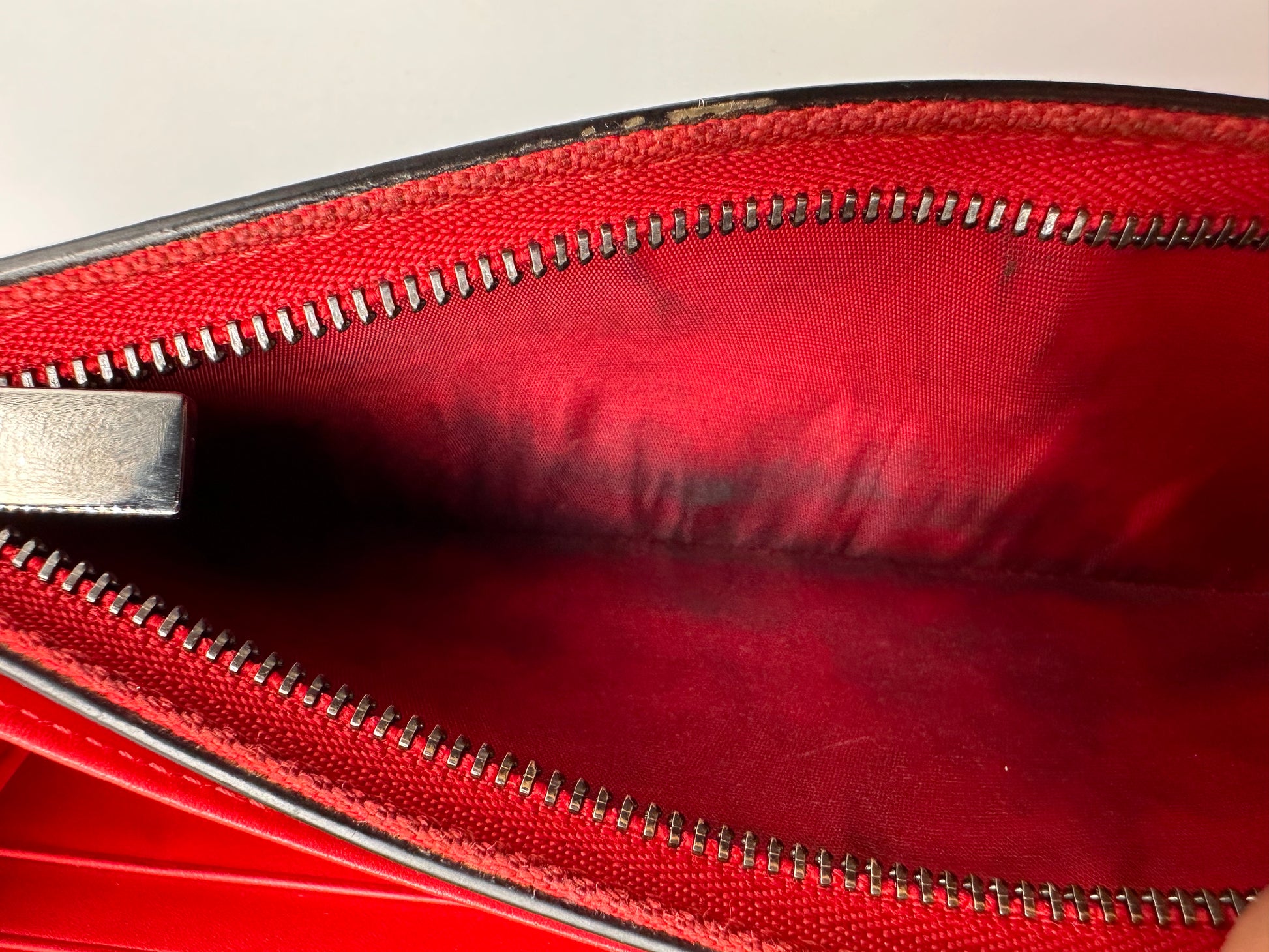 Christian Louboutin Green Leather Paloma Spike Wristlet