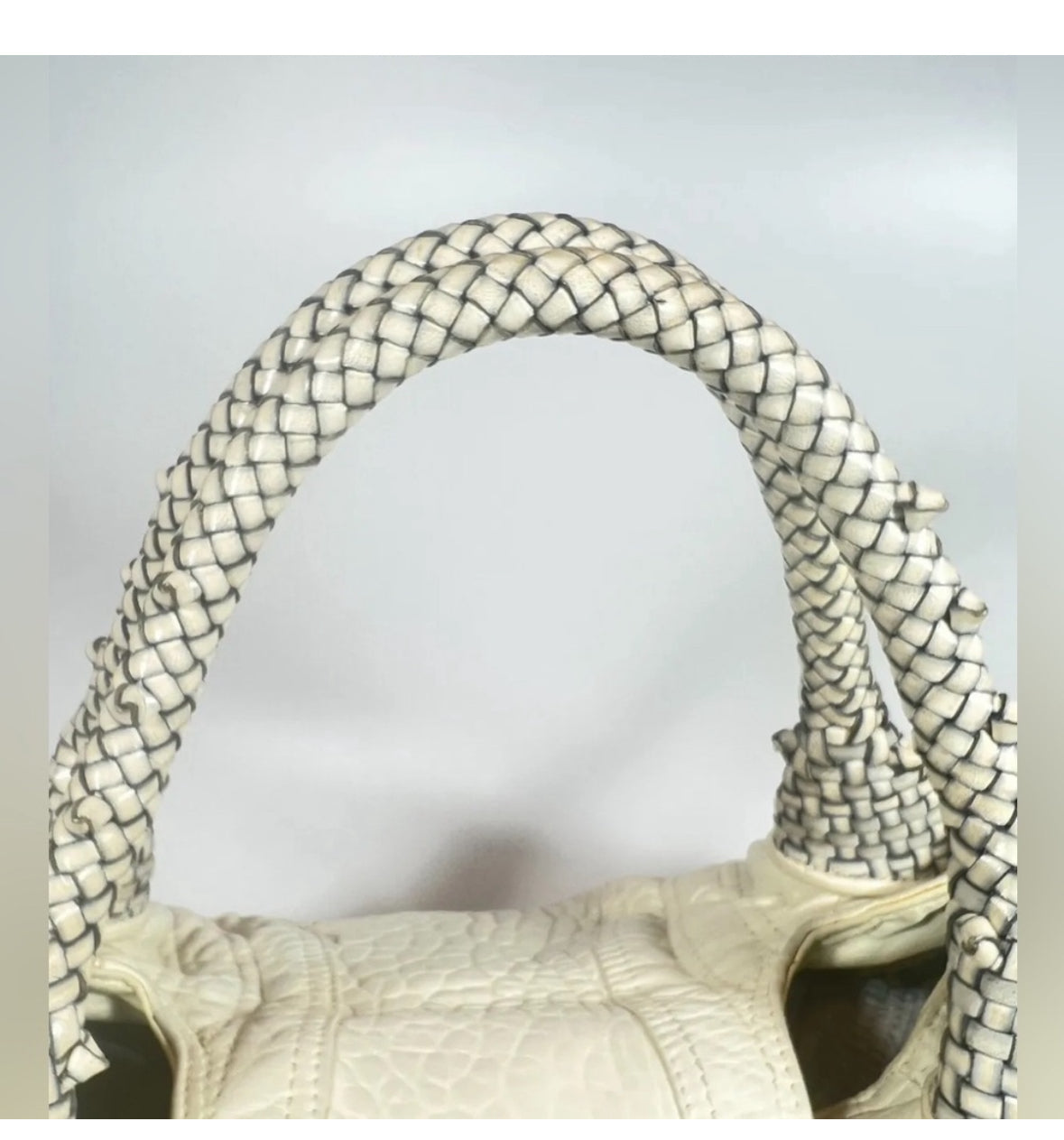 Fendi Spy White Leather Handbag